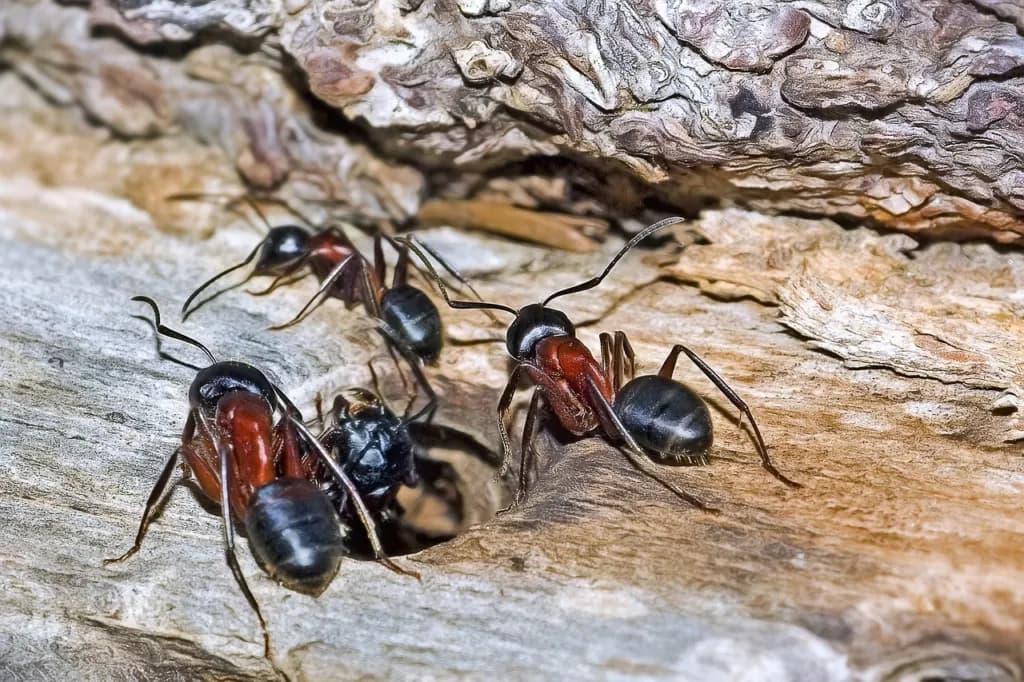 Trail of ants crossing a surface in a St. George area home in spring